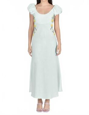 NEW FANM MON vienna cotton maxi dress in mint green